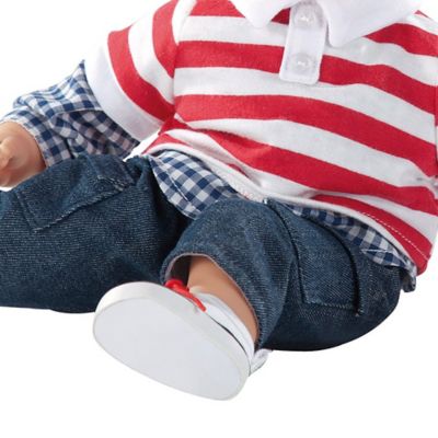 Image showing  Boy Muffin 13 in. Soft Body Baby Doll with Brown Hair