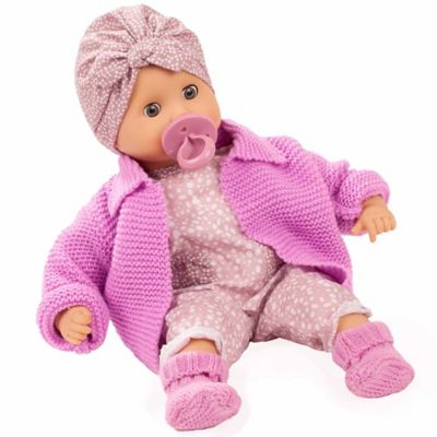 Gotz Muffin Soft Mood Bald Baby Doll with Blue Sleeping Eyes