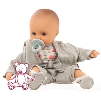 Image showing  Muffin Lucky One 13 in. Bald Baby Doll with Blue Sleeping Eyes