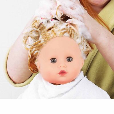 Image showing  Cosy Aquini 13 in. Soft Cloth Bath Baby Doll with Blonde Hair