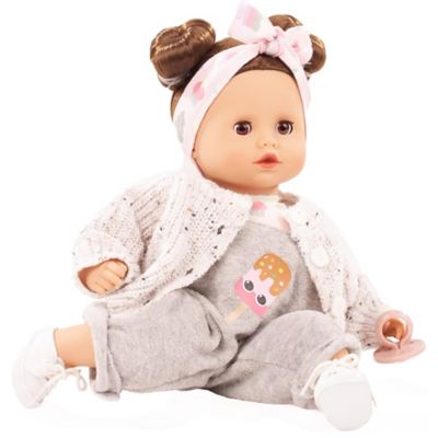 Gotz Muffin Popsicles 13 in. Soft Baby Doll with Brown Hair