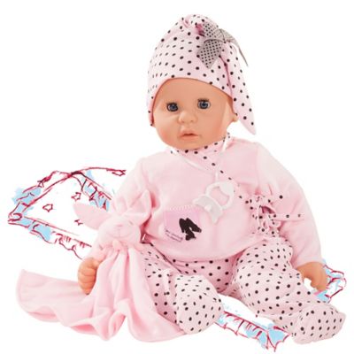 Image showing  Cookie 19 in. Soft Baby Doll in Pink with Blue Sleeping Eyes