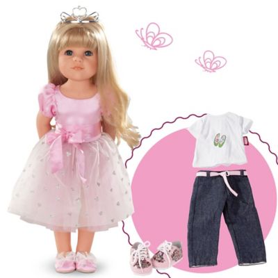 Image showing 7 th Gotz Hannah Princess 19.5 in. Blonde Poseable Doll with Blue Eyes