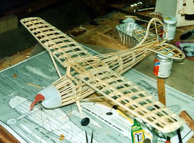 Image showing  Cessna 170 Laser-Cut Airplane Model Kit