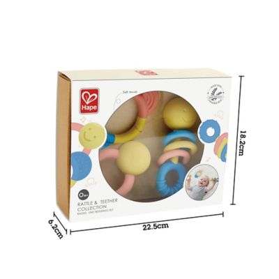 Image showing 5 th Hape Rattle & Teether Collection - 3-Piece Rattle & Teething Set