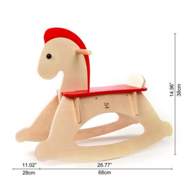 Image showing  Rock & Ride: Wooden Rocking Horse - Beige, Kids Ride-On