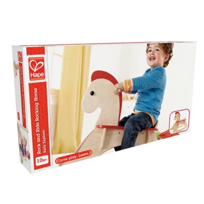 Image showing  Rock & Ride: Wooden Rocking Horse - Beige, Kids Ride-On