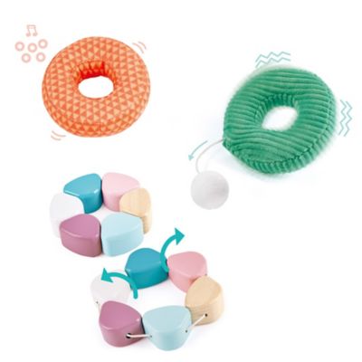 Image showing  Bunny Stacker Toy - Wooden Ring Stacking Baby Toy