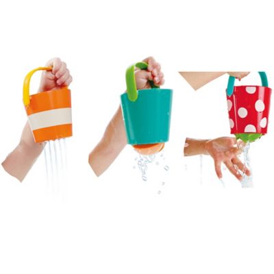 Image showing  Happy Buckets Set - 3 Water Wheel Bath Time Toys For Toddlers