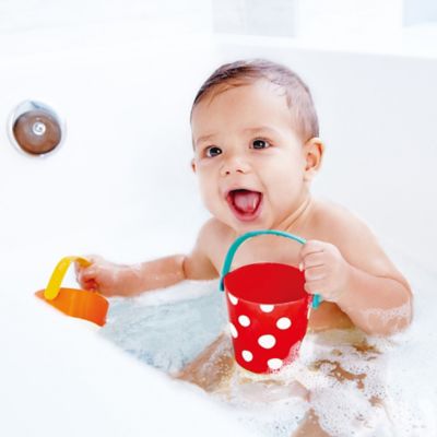Image showing  Happy Buckets Set - 3 Water Wheel Bath Time Toys For Toddlers