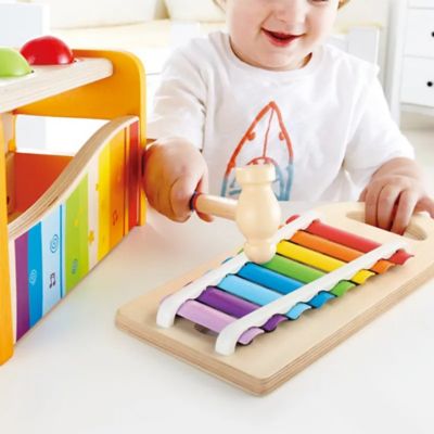 Image showing  lb. & Tap Bench with Slide Out Xylophone, Ages 12 mo+