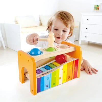 Image showing  lb. & Tap Bench with Slide Out Xylophone, Ages 12 mo+