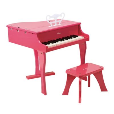 Image showing  Toddlers' Happy Grand Piano Wooden Musical Instrument, Ages 3 and Up, Pink