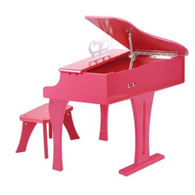 Image showing  Toddlers' Happy Grand Piano Wooden Musical Instrument, Ages 3 and Up, Pink