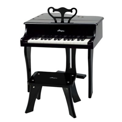 Image showing  Happy Grand Piano - Toddler Wooden Musical Instrument, Black