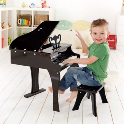 Image showing  Happy Grand Piano - Toddler Wooden Musical Instrument, Black