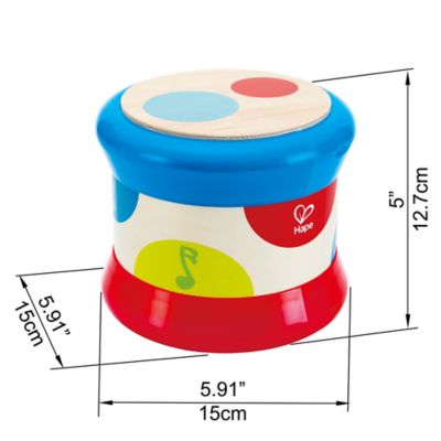 Image showing  Baby Drum - Colorful Rolling Drum Musical Instrument Toy For Toddlers