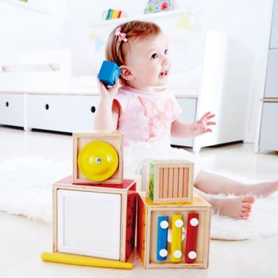 Image showing  Odyssey Stacking Music Set - Colorful 6 pc. Musical Box Toy