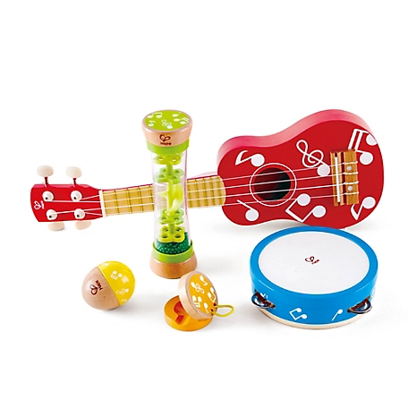 Hape Mini Band Instrument Set - 5 pc. Kids Wooden Instruments