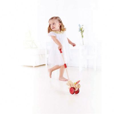 Image showing  Wooden Push & Pull Butterfly - Red - Walking Toy