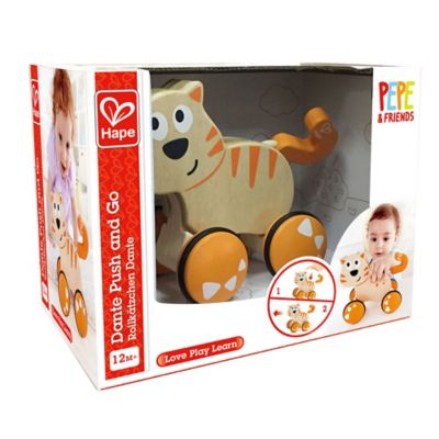 Image showing  Dante Cat Push & Go - Wooden Cat Push & Release Toy