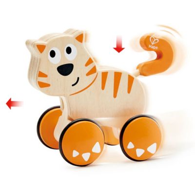 Image showing  Dante Cat Push & Go - Wooden Cat Push & Release Toy