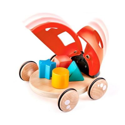 Image showing  Shape Sorter Pull-Along Ladybug - Wooden Toddler Toy