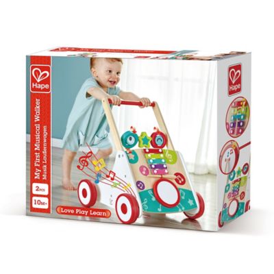 Hape My First Musical Walker - Wooden Push & Pull Learning Walker