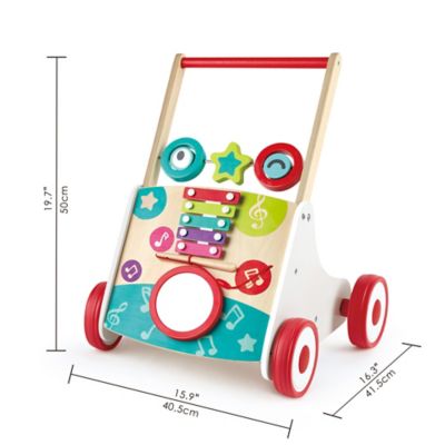 Image showing  My First Musical Walker - Wooden Push & Pull Learning Walker