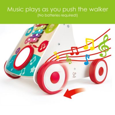 Image showing  My First Musical Walker - Wooden Push & Pull Learning Walker