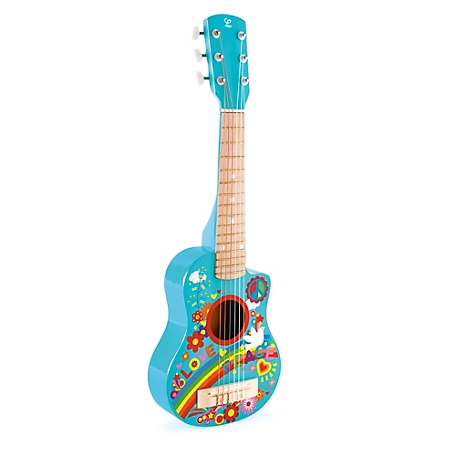 Hape First Musical Guitar: Flower Power - Turquoise, Ages 3+