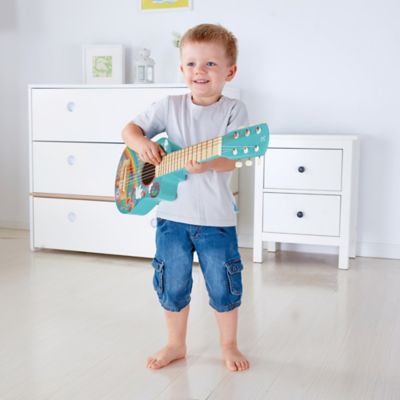 Image showing  First Musical Guitar: Flower Power - Turquoise, Ages 3+