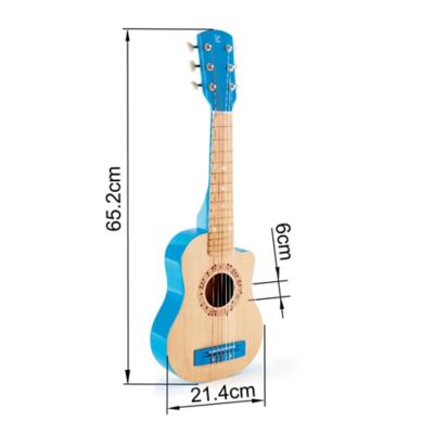 Image showing  First Musical Guitar: Kid's Wooden Instrument, Blue Lagoon