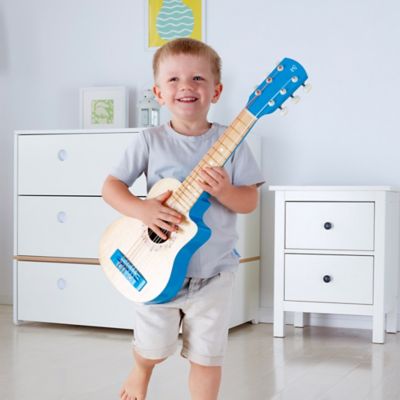 Image showing  First Musical Guitar: Kid's Wooden Instrument, Blue Lagoon