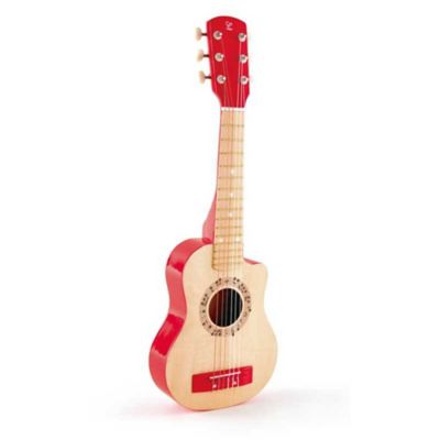 Hape First Musical Guitar: Kid's Wooden Instrument, Red Flame