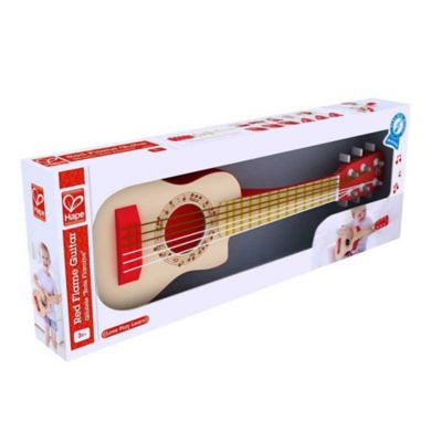 Image showing  First Musical Guitar: Kid's Wooden Instrument, Red Flame
