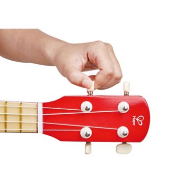 Image showing  Kid's Wooden Toy Ukulele - 21 in. Musical Instrument, Red Dot