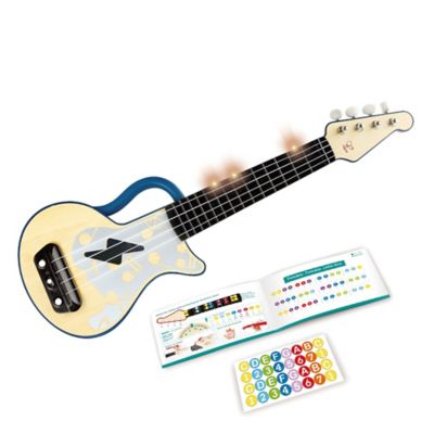 Hape Learn With Lights Electronic Ukulele - Kid's Instrument, Blue