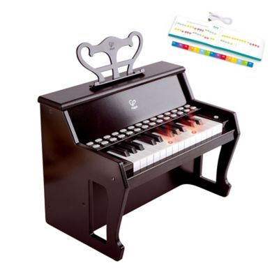 Hape Learn With Lights: Electronic Piano - Kids Musical Instrument, Black