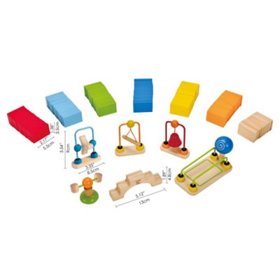 Image showing  Wooden Domino Ball Set: Dynamo - 107 pc. Colorful Set