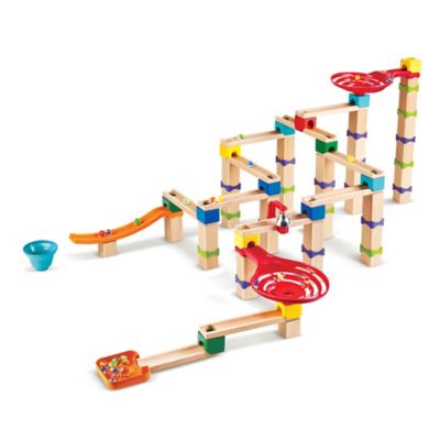 Hape Marble Run: Tricks n' Twists - 129 pc. DIY Wood Building Racetrack