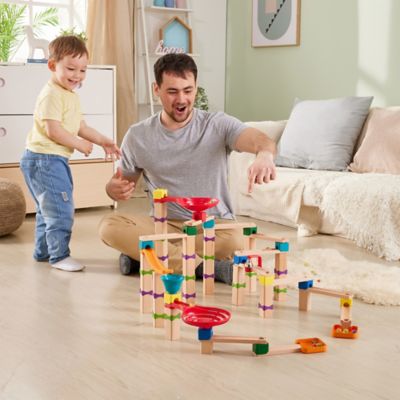 Image showing  Marble Run: Tricks n' Twists - 129 pc. DIY Wood Building Racetrack