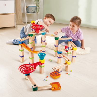 Image showing  Marble Run: Tricks n' Twists - 129 pc. DIY Wood Building Racetrack