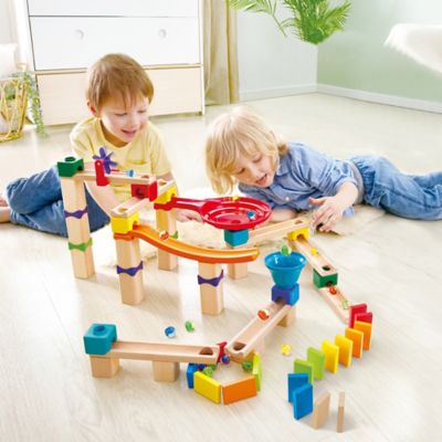 Image showing  Marble Run: Racetrack - 81 pc. - DIY Wood Building Racetrack