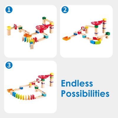 Image showing  Marble Run: Crazy Rollers Racetrack - 50 pc. DIY Wood Building Racetrack