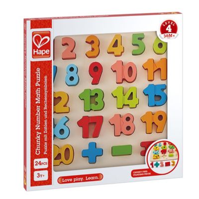Image showing  Chunky Number & Counting Puzzle - 20 pc. - Wooden Block Puzzle