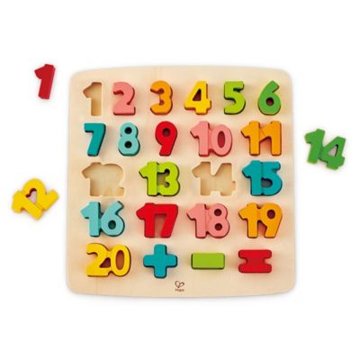 Image showing  Chunky Number & Counting Puzzle - 20 pc. - Wooden Block Puzzle