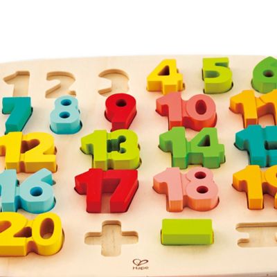 Image showing  Chunky Number & Counting Puzzle - 20 pc. - Wooden Block Puzzle