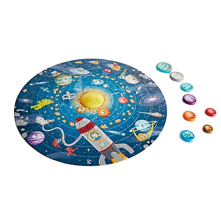 Hape Solar System Puzzle - 102 pc. - Kids Round Puzzle