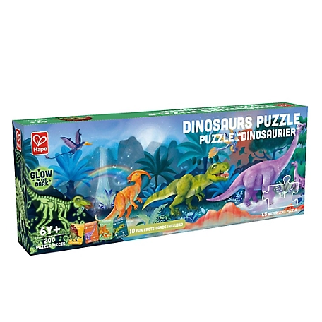 Hape Giant Glow-In-The Dark Puzzle: Dinosaurs - 200 pc.